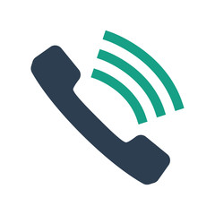 Call icon on white background.