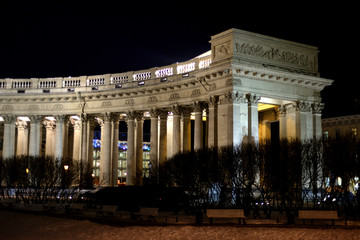 Fototapeta premium Kazan Cathedral in St. Petersburg by night.