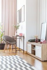 Armchair in cozy living room