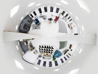 White living room interior