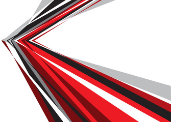 Abstract red black gray arrow on white blank space design modern futuristic background vector illustration.