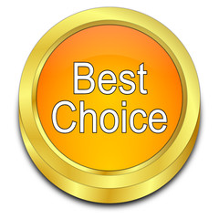 Best Choice button - 3D illustration