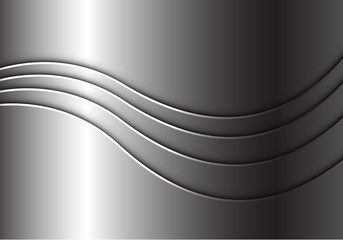 Abstract silver curve overlap 3D design modern futuristic luxury background texture vector illustration.