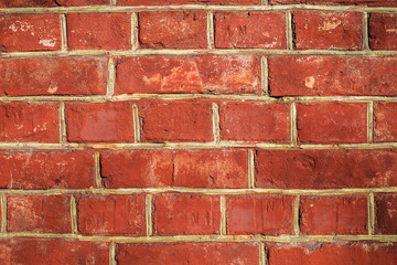 Stone texture background of red brick wall