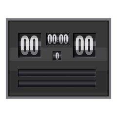 Obraz premium Black electronic soccer scoreboard icon
