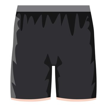 Black Soccer Shorts Icon, Cartoon Style