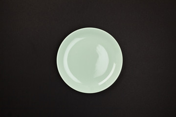 Plate. Colour. View from above. Isolated. For your design.