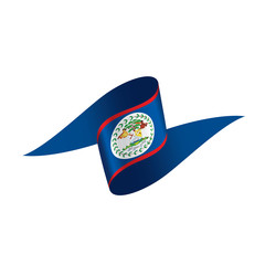 Belize flag, vector illustration © butenkow