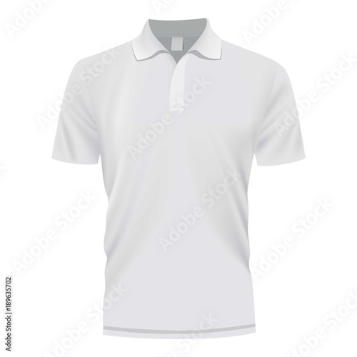 Download "White polo shirt mockup, realistic style" Stock image and ...