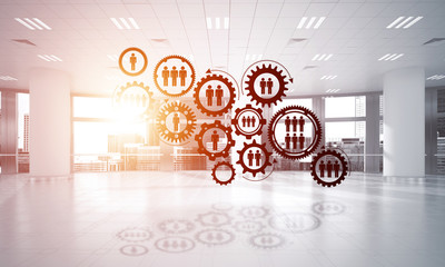 Networking and wireless connection as concept for effective modern business