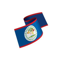 Belize flag, vector illustration