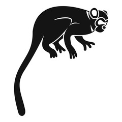 Marmoset monkey icon, simple style