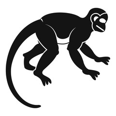 Capuchin monkey icon, simple style
