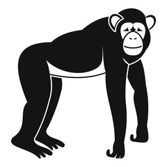 Chimpanzee icon, simple style