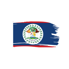 Belize flag, vector illustration