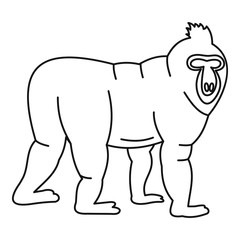 Fototapeta premium Monkey icon, outline style