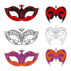 Carnival masks. Vector illustration