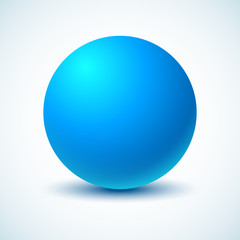 Blue ball. Vector illustration. 