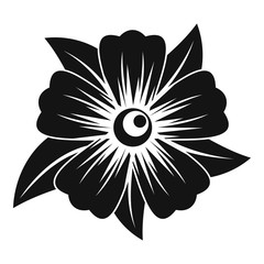 Flower icon, simple style