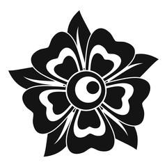 Flower icon, simple style