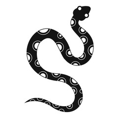Naklejka premium Venomous snake icon, simple style