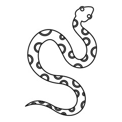 Venomous snake icon, outline style