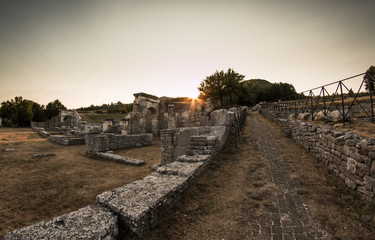 Scavi archeologici al tramonto di Pietrabbondante, Molise