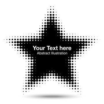 Abstract Star Halftone Design Element
