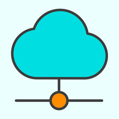 Cloud Technology Line icon. Vector Simple Minimal 96x96 Pictogram