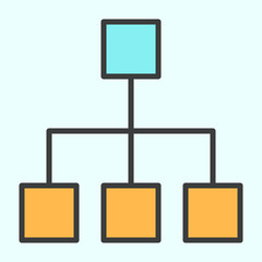 Computer Network Line Icon. Vector Simple Minimal 96x96 Pictogram