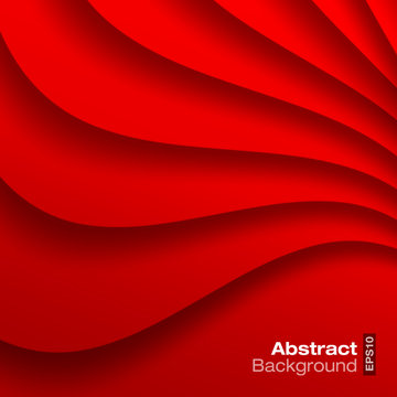 Red Wavy background. Vector Illustration material design