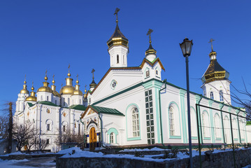 Fototapeta na wymiar Holy Cross Exaltation Monastery . General view . Poltava. Ukraine.