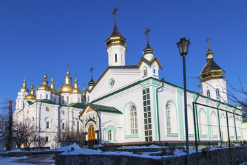 Holy Cross Exaltation Monastery . General view . Poltava. Ukraine.