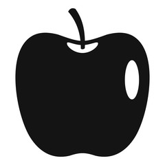 Glossy apple icon, simple style