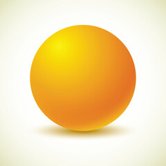 Yellow ball. Vector illustration. 