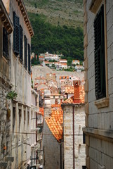 Fototapeta na wymiar Traditional streets inside Dubrovnik Old Town