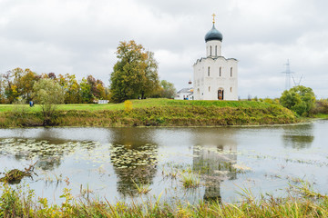 Church of the Intercession of the Holy Virgin on the Nerl River. UNESCO World Heritage site. Russia.