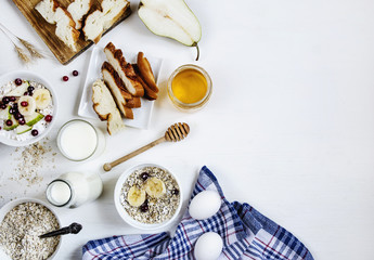 healthy breakfast of oatmeal