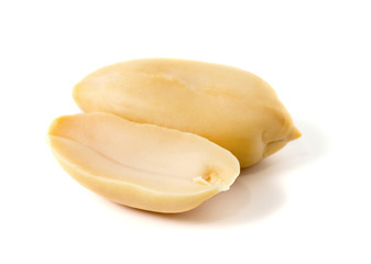 Peanuts isolated on white background.