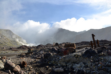remains after the volcano eruption