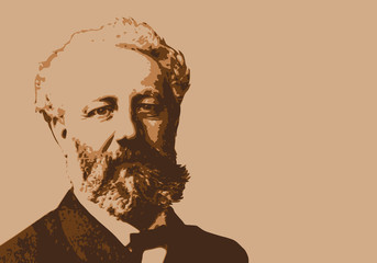 Jules Verne - écrivain - portrait - personnage historique - littérature - personnage célèbre