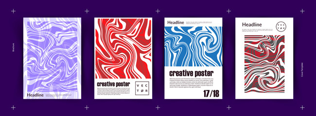 Artistic covers design. Creative fluid colors backgrounds. Trendy design. Eps10 vector