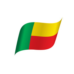 Benin flag, vector illustration