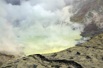 crater of the volcano