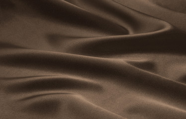 Fototapeta na wymiar Brown satin, silk, texture background