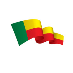 Benin flag, vector illustration