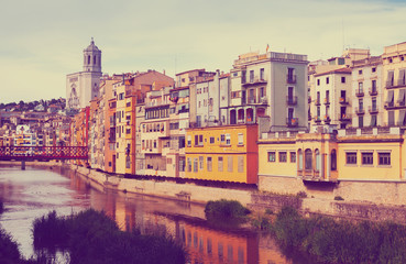 Fototapeta na wymiar Day view of Girona. Catalonia, Spain