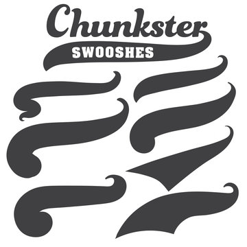 Black squiggle swoosh text font tail for baseball tshirt design