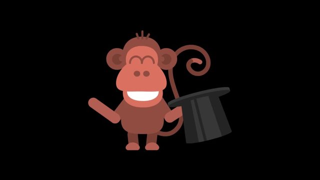 Monkey Funny Animal Character Chinese Horoscope