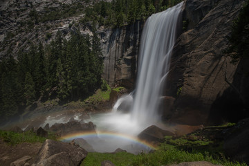 Naklejka na ściany i meble Vernal Falls with Rainbow, Yosemite National Park